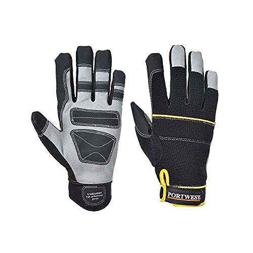 Portwest A710Bkrm Guanti Tradesman Ad Alte Prestazioni, Nero, M