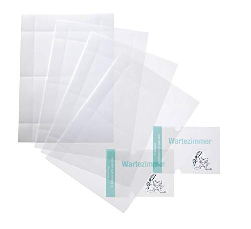 Durable 483219 - Crystal Sign Refill, Fogli Traslucidi Microperforati, F.To 148X148 Mm, Trasparente, Confezione Da 10 Fogli (20 Inserti)