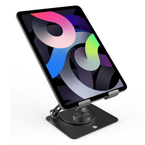 Celly 360 Rot Stand Tablet And Laptop Supporto Da Scrivania Per Notebook E Tablet Ruotabile Di 360 Gradi Per Laptop Fino A 15.6" Rivestimenti In Silic