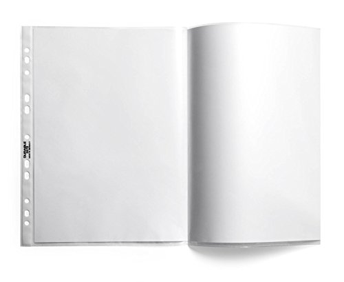 Durable 267119 - Busta Premium Per Cataloghi, F.To A3 Orizzontale, Apertura Lato Superiore, Trasparente, Confezione Da 10 Pezzi
