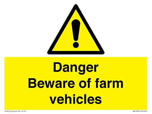 Danger Beware Of Farm Vehicles, Cartello A5L, 200 X 150 Mm