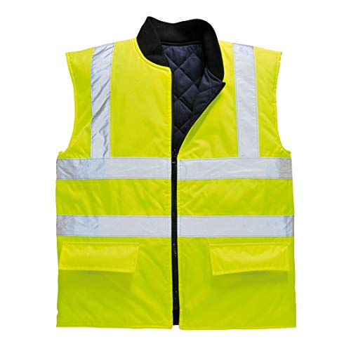 Portwest S469Yer4Xl Hi-Vis Gilet Imbottito Reversibile, Giallo