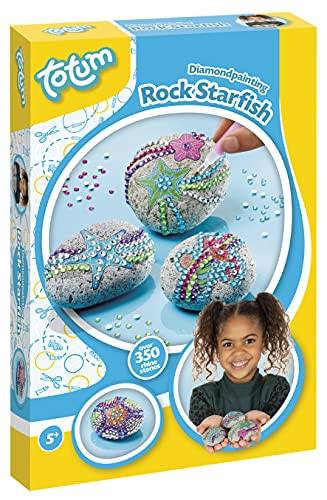 Totum- Rock Diamond Painting: Set Fai Da Te Con Pietre Scintillanti E Adesivi A Stella Marina, 029798