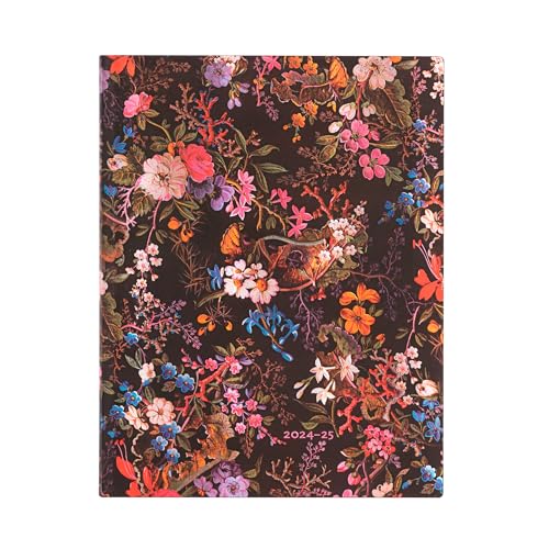 Paperblanks Agende 18 Mesi A Copertina Morbida 2025, Floralia, Ultra, Verticale, Chiusura Con Fascia Elastica