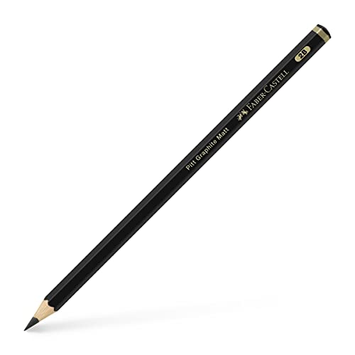 Faber-Castell 115202, Scatola 12 Matite Pitt Grafite Opaca, 2B, Nero