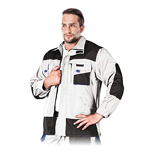 Leber&Hollman Lh-Fmn-J_Wsnxxxl - Camicia Di Protezione, Taglia Xxxl, Colore: Bianco/Grigio/Blu