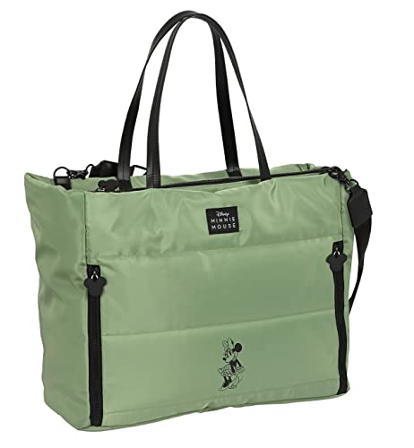 Bolso Con Bolsillo Para Portatil 14,1 Minnie Mouse "Mint Shadow"