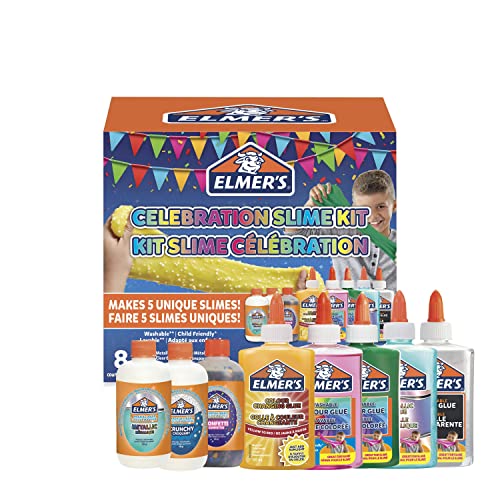 Elmer'S Kit Slime Per Le Feste | La Fornitura Include Attivatori Liquido Magico Per Slime Assortiti E Colle Liquide | 8 Pezzi