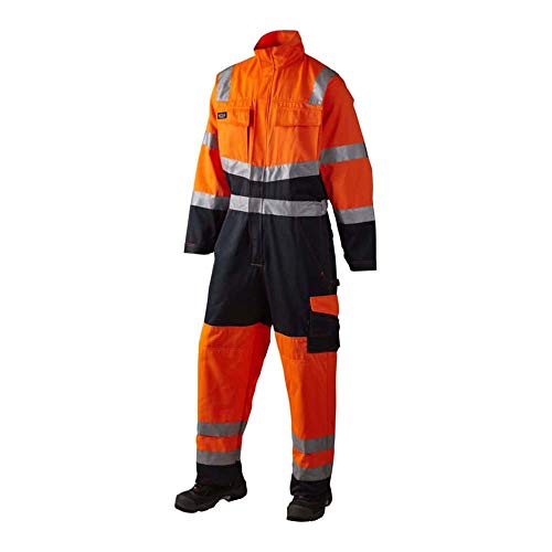 J.A.K. 111088806 Serie 11108 70% Poliestere/30% Cotone, En 20471, Classe 3, Arancione/Blu, Taglia 3Xl