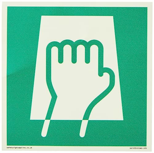 E906 Sicuro Condizione Push Pad To Open Sign - 150X150Mm - S15