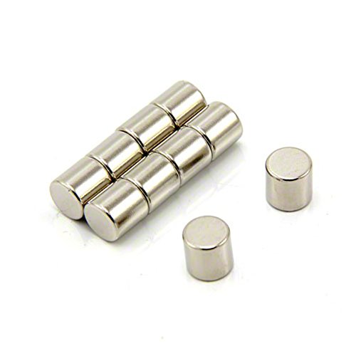 N42 Magneta Neodimio Per Arti, Mestieri, Produzione Di Modelli, Fai -Da -Te, Hobby, Ufficio E Casa - 8Mm Dia X 8Mm Di Spessore - 2,5Kg Di Tiro - Pacco