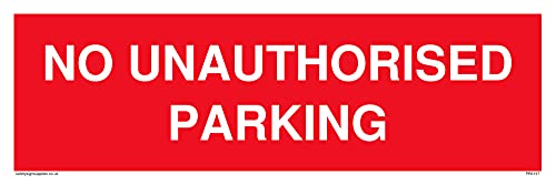Cartello"No Unauthorised Parking – 300 X 100 Mm – L31