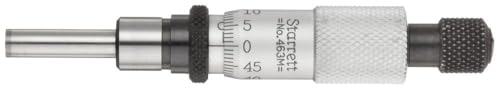 Starrett 463 Mxrl Micrometro Testa, 0 – 13 Mm Range, 0.01 Mm Graduation, -0.002 Mm Accuracy, Ratchet Stop Thimble, Dado Di Bloccaggio, Carburo Face