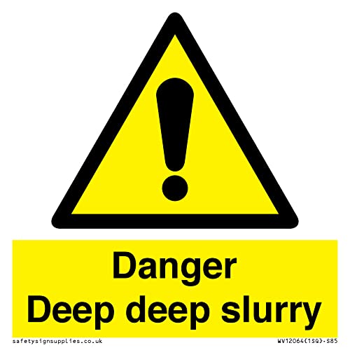 Danger Deep Slurry Sign - 85 X 85 Mm - S85