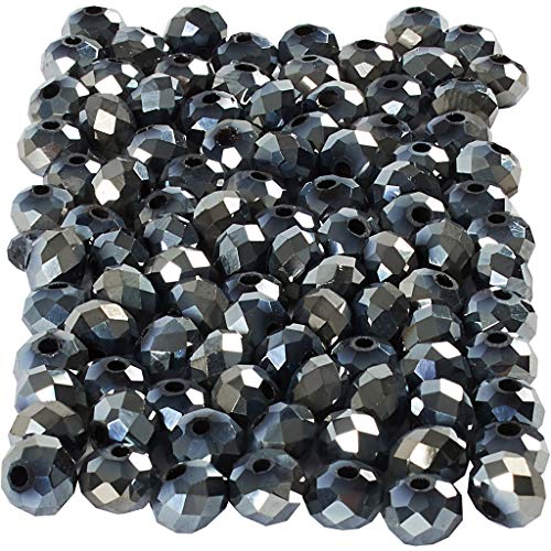 Creativ Company 61686 100-Piece Sfaccettato Borda, Metallizzato Nero
