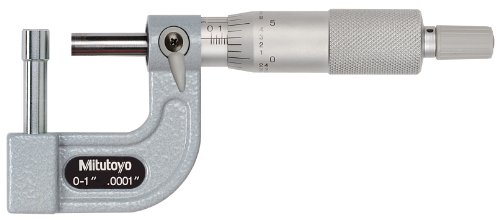 Tubo Mitutoyo 115 – 314 Series 115 Micrometri, Cilindrica Anvil, Tipo D, 0-2,5 Cm Range, 0 Cm Graduation