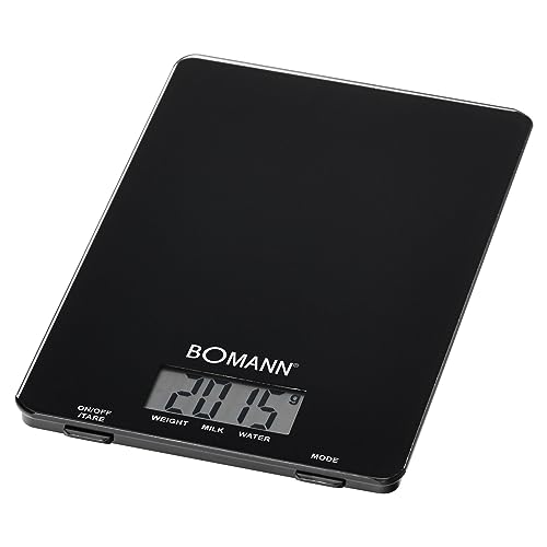Bomann Kwatts1515Cbglas Schwattsarz - Bilancia Da Cucina - Superficie In Vetro - Schermo Lcd - Spegnimento Automatico - Funzionamento A Batteria - Ner