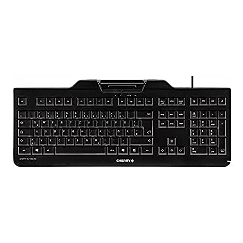 Cherry Kc 1000 Sc, Layout Per Il Belgio, Tastiera Azerty, Tastiera Security Con Filo Con Terminale Per Tessere Elettroniche Integrato, Angelo Blu, Ner