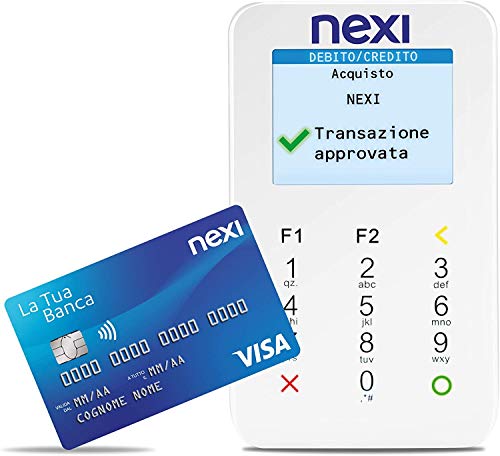 Nexi Mobile Pos - Pos Portatile Contactless, Lettore Elettronico Portatile Per Pagamenti Con Bancomat, Carta Di Credito, Prepagata, Apple Pay E Google