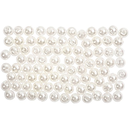 Perline Di Cera, Diametro 4 Mm, Madreperla, 150 Pezzi