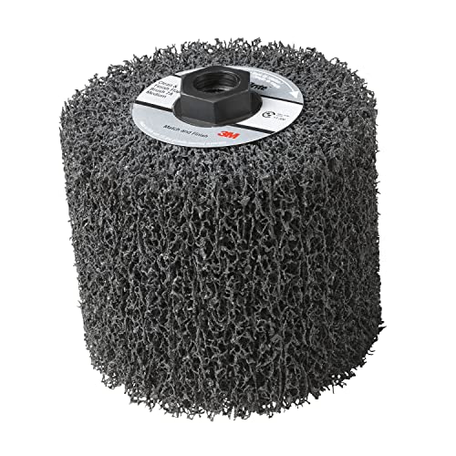 Scotch-Brite(Tm), Spazzola Con Aletta In Ossido Di Alluminio, 11,4 Cm Di Diametro X 10,2 Cm Di Larghezza, Filettatura 5/8"-11, Grana Extra Grossa (Con