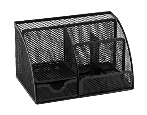 Osco Md01-Blk Wiremesh Desk Organiser - Black