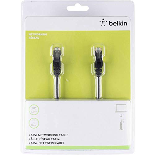 Belkin A3L793Bt10Mbkhs Cavo Di Rete Cat5E, 10 M, Nero