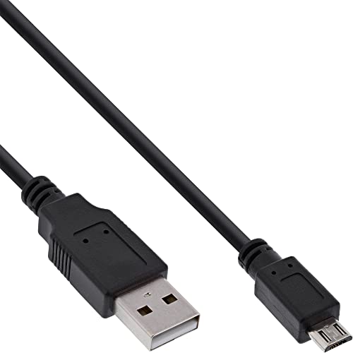 Inline® - Cavo Micro Usb 2.0, Da Usb A Maschio A Micro B, 1 M, Colore: Nero