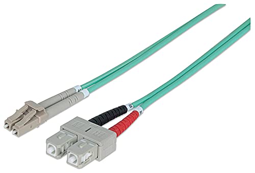 Intellinet 750165 Cable De Fibra Optica 3 M Om3 Lc Sc Aqua