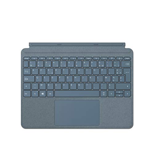 Microsoft Tastiera Tipo Cover Surface Go Signature - Tastiera Azerty Francese - Blu Ghiaccio (Alcantara) - Compatibile Solo Con Surface Go, Surface Go