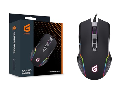 Conceptronic Djebbel03B - Mouse Usb Da Gioco, 7200 Dpi