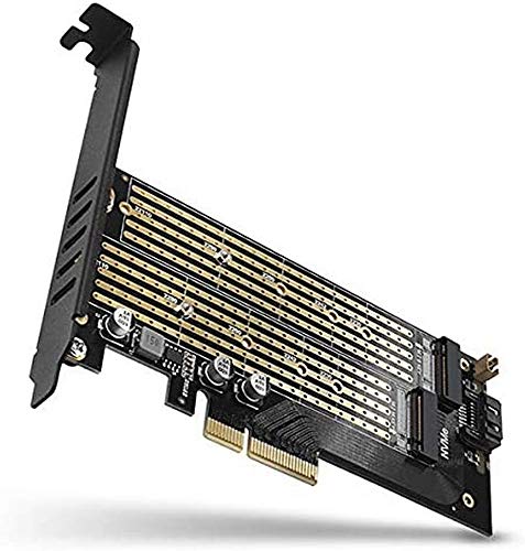 Axagon Eco Pcem2-D Pcie Nvme+Ngff M.2 Adapter. Per Collegare Fino A Due Dischi Rigidi M.2 Al Computer. 1X Nvme M-Key + 1X Ngff B-Key