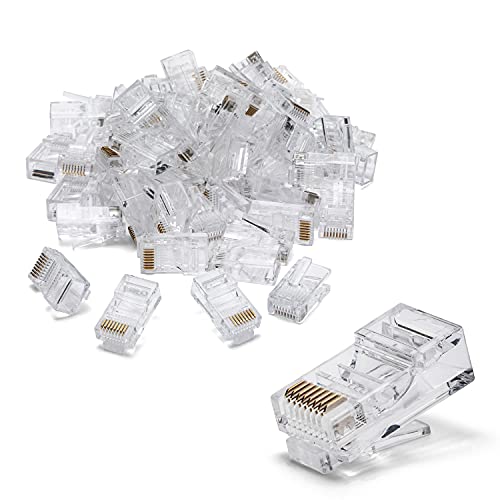 100 Connettori Da Crimpare Cat5 Utp