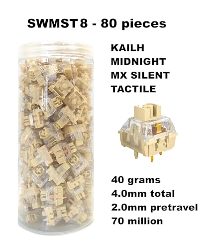 Cortek Set 80 Sottotasti Switch Kailh Midnight Mx Silent Tactile