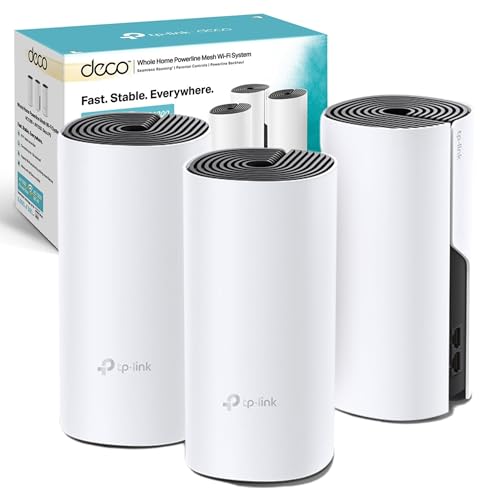 Tp-Link Deco P9 Whole Home Powerline Mesh Wi-Fi System, Up To 6000 Sq Ft Coverage, Dual-Band Ac1200+Homeplug Av1000, Gigabit Ports, Compatible With Am