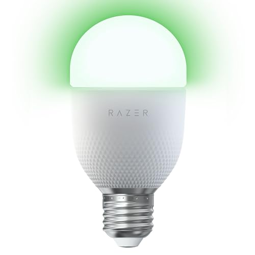 Razer Aether Lampadina Smart - Lampadina Led Per Case Smart (Disponibile Con Attacco E26/E27, Con Tecnologia Razer Chroma Rgb, Compatibilità Con Matte