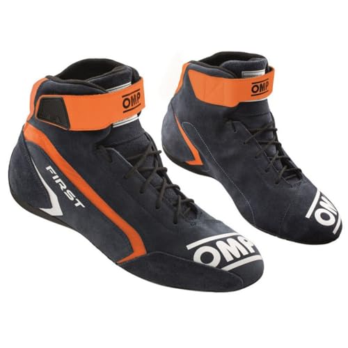 Omp Stivaletti Racing First Blu Arancione 41