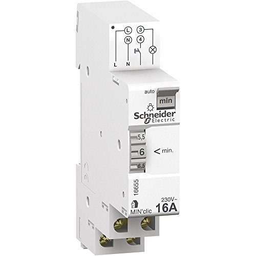 Schneider Electric 16655 Min'Clic - Timer Da 1 A 7 Minuti, 1 Modulo