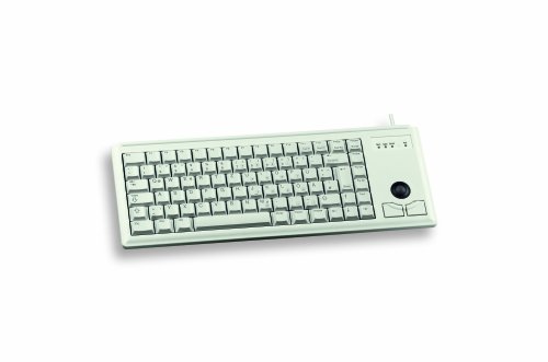 Cherry Compact Keyboard G84-4400, Layout Francese, Tastiera Azerty, Tastiera Cablata, Tastiera Meccanica, Meccanica Ml, Trackball Ottico Integrato Più