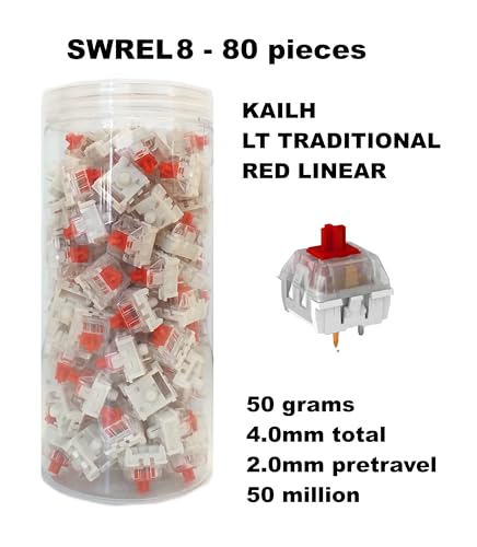 Cortek Set 80 Sottotasti Switches Kailh Lt Red Linear