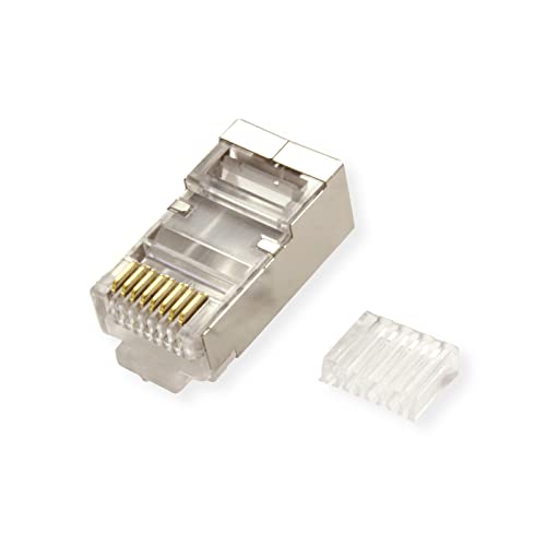 Value 21993065 - Plug Modulare Schermato, Cat.6/6A, 100 Pezzi, Trasparente