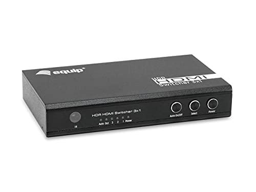 Equip 332725 Interruttore Video Hdmi 2 0, Nero