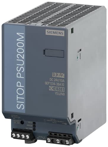 Siemens 6Ep1334-3Ba10-8Ab0 - Alimentatore Di Rete Per Guida Din 24 V/Dc 10 A, Contenuto 1 Pezzo.