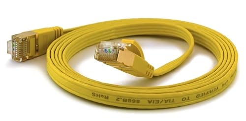 Wantecwire 7059 Extra Sottile Cavo Patch Con Top Qualità Giallo