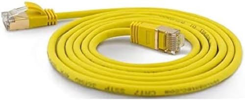 Wantecwire Cavo Patch Extra Sottile Cat.7 Maschio Cat.6 Schermato, Lunghezza 1,5 M, Giallo