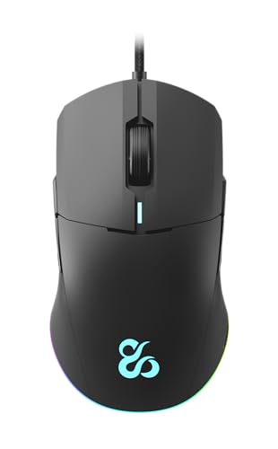 Newskill Chiron - Mouse Da Gaming Professionale, Ambidestro, Con Cavo, 8 Pulsanti Programmabili, Interruttore Huano, Iuminazione Led Rgb, Compatibile