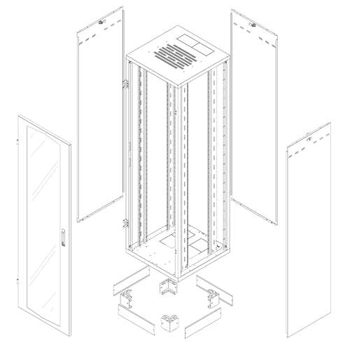 Intellinet 161071 Armadio Rack Nextgen 19" 600X600 42U Nero Nero