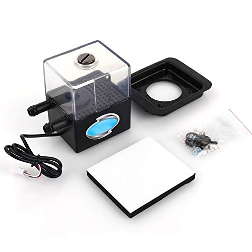 Computer Water Pump For Cpu Cooling, 300L/H Dc 12V Ultra-Quiet Water Pump&Pump Tank For Pc Cpu Liquid Cooling, 150Ml Water Tank For Cpu Liquid Cooler