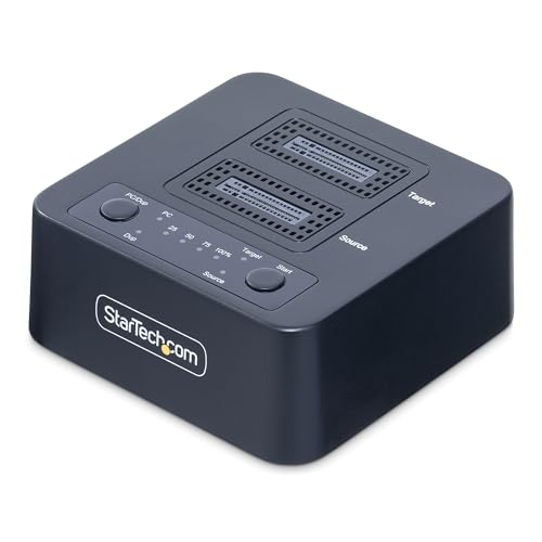 Startech.Com Duplicatore Di Unità M.2 Nvme 1:1 Autonomo Da 90 Gbpm, Docking Station Per 2 Drive M.2, Usb-C 3.2 20 Gbps
