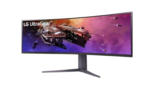 Lg Ultragear™ 45Gr75Dc-B - Schermo Per Pc Da Gaming Oled Curvo Da 45" - Lastra Va Risoluzione Uwqhd (5120X1440), 1Ms Gtg 200Hz, Displayhdr™ 600, Dci-P